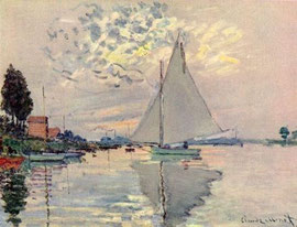 CLAUDE MONET - Vela sulla Senna ad Argenteuil