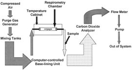 Insect Respirometry Flow-Through System, Systematic Diagram of Gas Flow