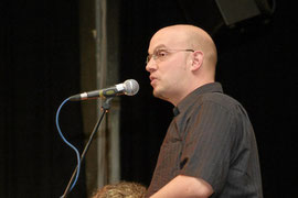 Alex Dreppec beim ersten Science Slam 2006