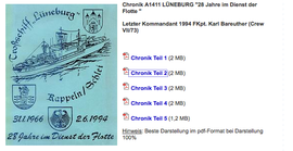 Chronik der Lüneburg auf der Seite der www.crew-vii73.de