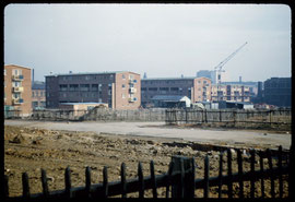 Browning Street maisonettes photographed in 1957 by Phyllis Nicklin. See Acknowledgements - Keith Berry.