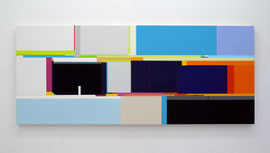 Richard Schur, From the Voyage Series, 2016, acrylic on canvas, 100 x 240 cm / 39 x 94 inch