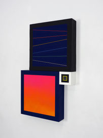 Richard Schur, Spatial Object, 2018, acrylic, wood, 80 x 50 x 9 cm  / 32 x 20 x 3,5 inch