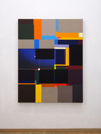 Richard Schur, Night, 2019, acrylic on canvas, 140 x 110 cm / 55 x 44 inch, available at Galerie 21.06, Ravensburg