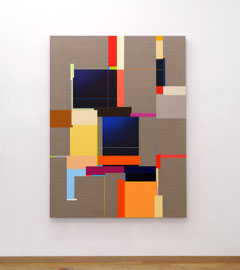 Richard Schur, Tower, 2019, acrylic on canvas, 160 x 120 cm / 63 x 47 inch, available at Galerie 21.06, Ravensburg