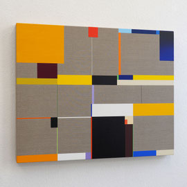 Richard Schur, Yellow, 2019, acrylic on canvas, 80 x 100 cm / 31 x 39 inch, available at Galerie 21.06, Ravensburg