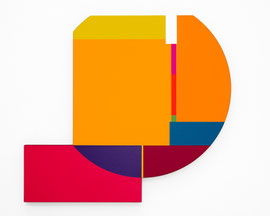 Richard Schur, Along, 2024, acrylic on masonite, 46 x 51 cm, available at Galerie Filser & Gräf, Munich