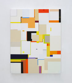 Richard Schur, Modernist Study, 2018, acrylic on wood, 56 x 44 cm / 22 x 17 inch, available at Galerie 21.06, Ravensburg