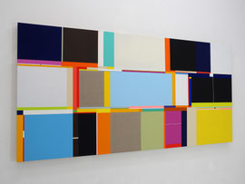 Richard schur, Electric Sea, 2017, acrylic on canvas, 120 x 240 cm / 47 x 94 inch, , available at Kristin Hjellegjerde Gallery, London and Berlin