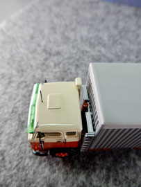 Volvo F89 Kipp-Anhängerzug, Losetransport (Sägemehl, Hobelspäne) / Interspan Tschopp