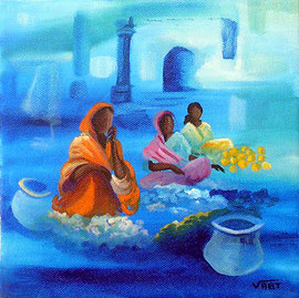 artiste peintre tableau huile petit format cadeau