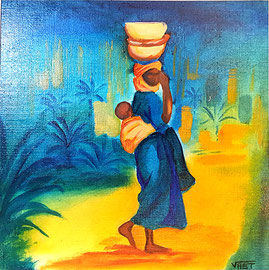 artiste peintre tableau huile petit format cadeau