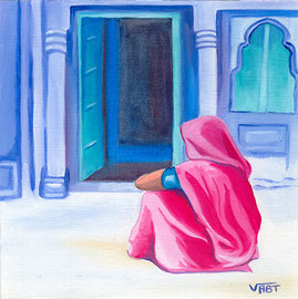 artiste peintre tableau huile petit format cadeau