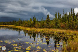 Bild: lake at Dalton Highway, Alaska on the first 100 miles, "lake shore"; www.2u-pictureworld.de