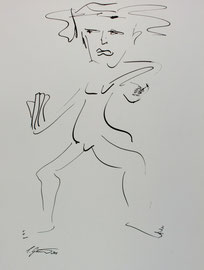 Abwehr, Tusche auf Papier, 29x42 cm, 210 €
