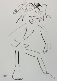 Tanz 1, Tusche auf Papier,  30x42 cm, 250 €