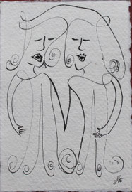 Duett, Tusche auf Papier, 11x15,5cm, 120€