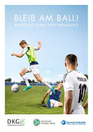 Motiv 3 - Kampagne 2013/14 "Bleib am Ball - Bewegung senkt Dein Krebsrisiko"