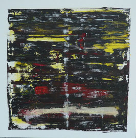 "Abstrakt Gelb"  80x80 Acryl  /   "Abstract Yellow" 31,5x31,5, 2013