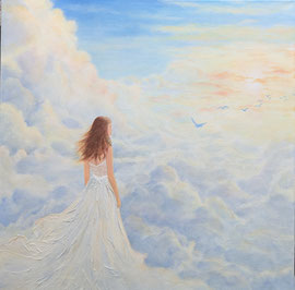 Hüterin der Lüfte, 80 x80 cm