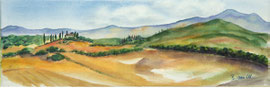 Toscana im Herbst, 20x60cm, verkauft