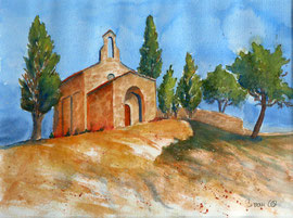 Kirche in Südfrankreich, 30x40cm