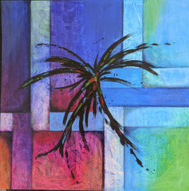 pink-lila-blau, 50 x 50 cm