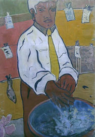 Berufsbild, ca. 210 x 150, Acrylfarbe auf verleimten Papieren,     2003