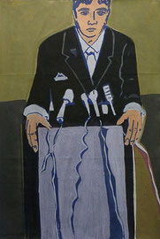 Berufsbild, ca. 210 x 150, Acrylfarbe auf verleimten Papieren,     2003