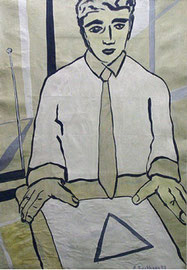Berufsbild, ca. 210 x 150, Acrylfarbe auf verleimten Papieren,     2003