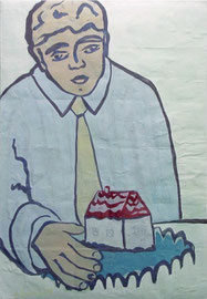 Berufsbild, ca. 210 x 150, Acrylfarbe auf verleimten Papieren,     2003
