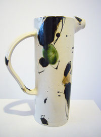 Pitcher- "Watercolor on the table"- I, Toshi -Takeuchi, Porcelain/stoneware, glaze / Sold (private collection)