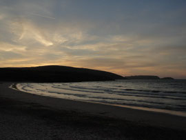 Malpica - Sonnenuntergang am Praia Area Maior