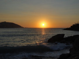 A Coruna - Sonnenuntergang am Praia do Orzon