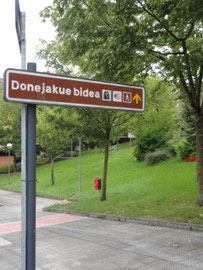 Guernika - Jakobsweg-Wegweiser