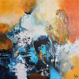 Les flots de mon cœur 60 x 60 