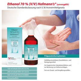 Ethanol 70% (V/V) Hofmann's® (unvergällt)