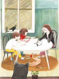 Einzelseite Vorlesebuch "Armer Schwarzer Kater", Monika Feth,cbj Penguin Random House, 2021