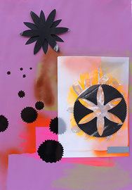 Sternenhimmel, 2010, Mischtechnik und Collage auf Papier, 60 x 42 cm