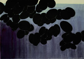 Schwarze Trauben, 2012, Mischtechnik auf Papier 40 x 30 cm