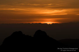 Fase finale del tramonto (foto dal Monte Coltignone)