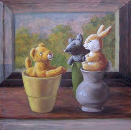 'In conclaaf', o/a/p, 30x30cm