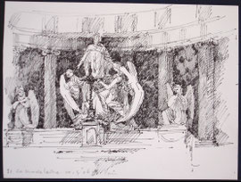 Parijs, La Madeleine, stift, potlood, A4, 2006