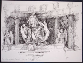 Parijs, La Madeleine, stift, potlood, A4, 2006