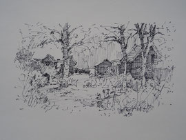 Voorstreek, stift, ca. 13x18cm