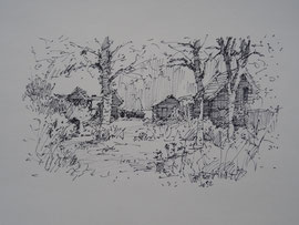 Voorstreek, stift, ca. 13x18cm
