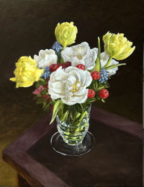 Tulpjes van L, o/a/p, 47x61cm