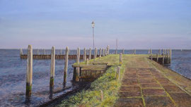 Schier, Jachthaven-pier, o/a/p, 100x52cm