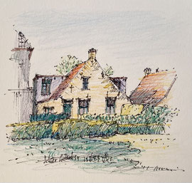 º Schier, Langestreek 54, stift/kleurpotl., ca. A5