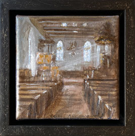 Kerk Noordwolde, Groningen, a/doek, 10x10cm